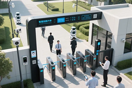 屋外歩行者用スイングバリアゲート