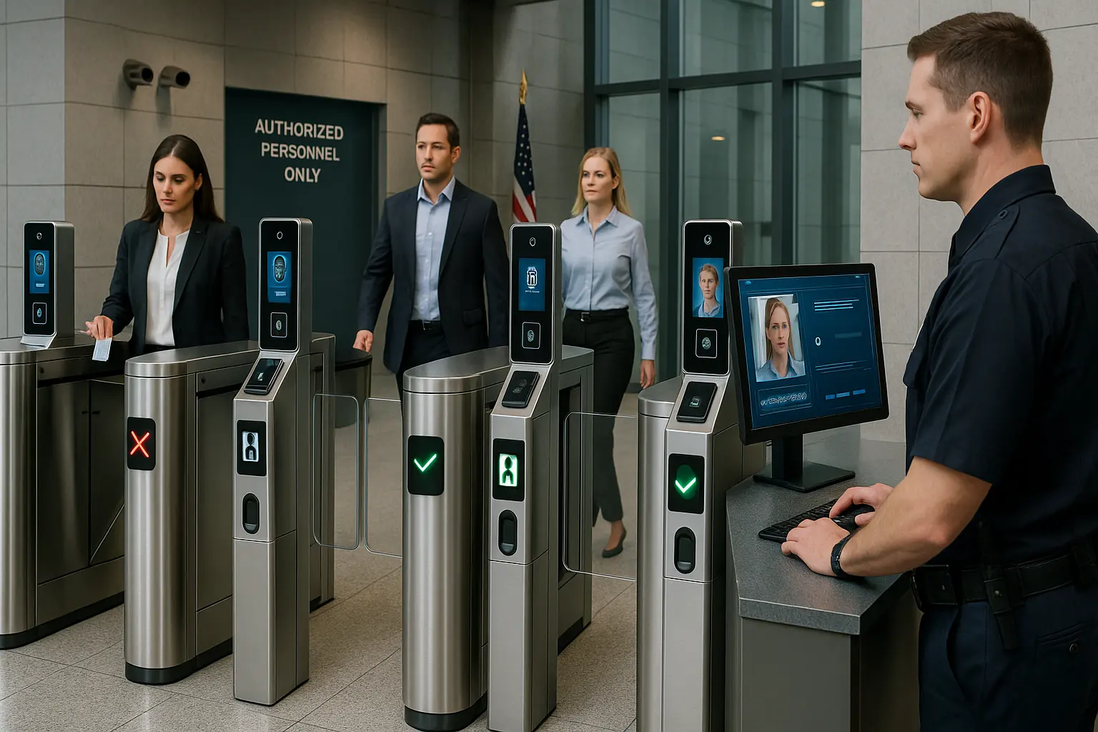 政府施設へのアクセスゲート