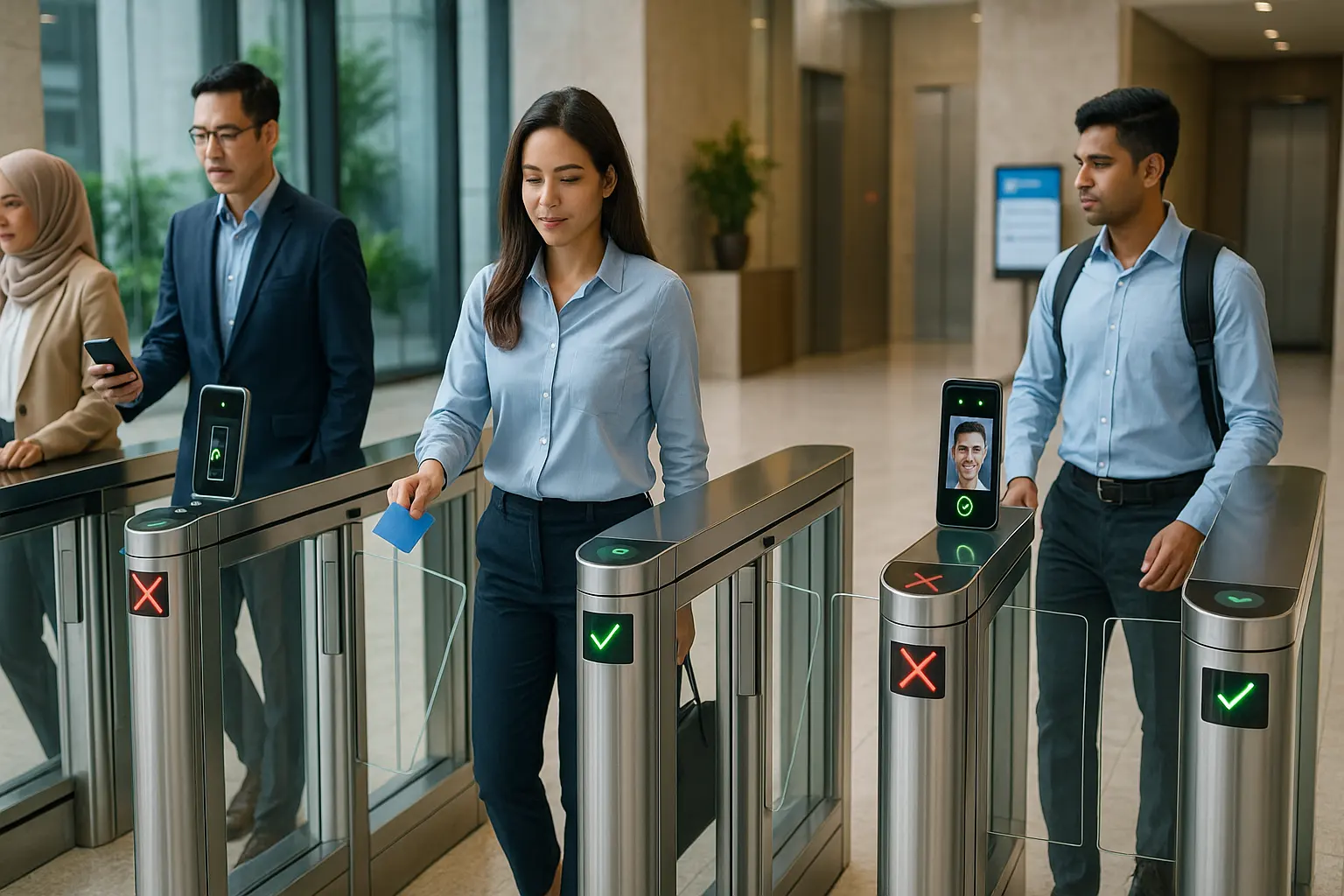 マレーシアのオフィスビル入口高速ゲート