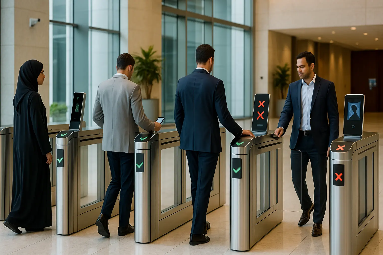 UAEスピードゲートアクセス制御ターンスタイル