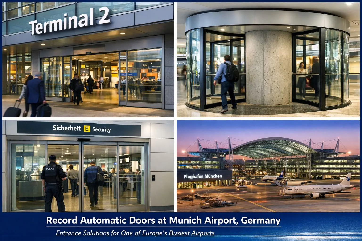 Record Automatic Door Solutions at Munich Airport, ドイツ